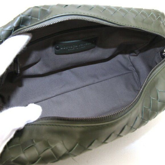 BOTTEGA VENETA Second Bag Intrecciato 244706 Khaki Leather Men's Clutch - Picture 3 of 7